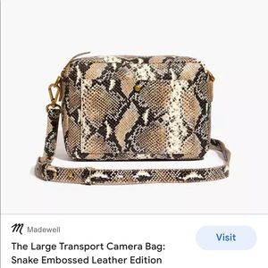 Madewell snake crossbody purse / camera bag
